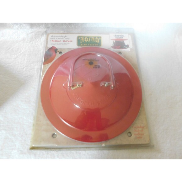 Red Cardinal Hanging Bird Feeder - 2.5 Lb. Capacity | NO/NO Wire Basket 12''Dia. - Picture 3 of 11